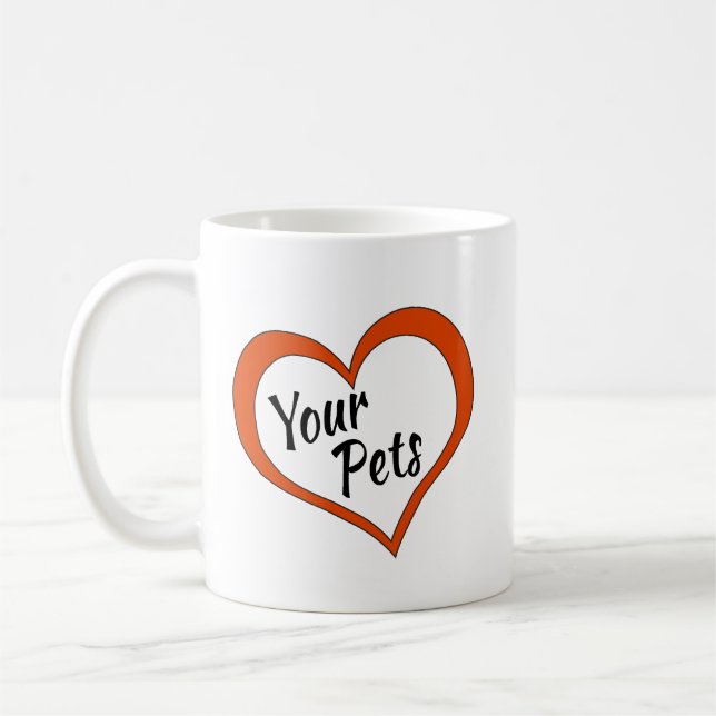 Coffee Mug Love your Pets design (Left)