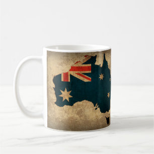 Coffee Mug - Map of Australia With Flag