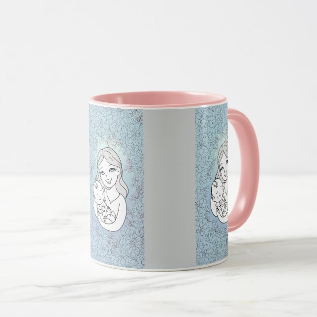 Coffee Mug, mom and son Mug (Front Right)