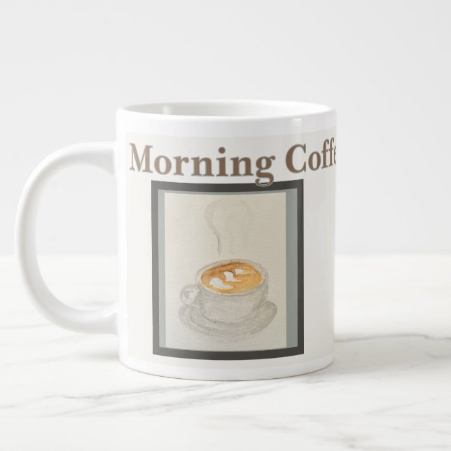 Coffee Mug: Morning Coffee Time Large Coffee Mug (Left)