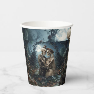 Coffee mug of Skeleton Marriage Paper Cups