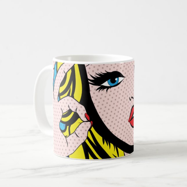Coffee Mug - Pop Art O-K (Front Left)