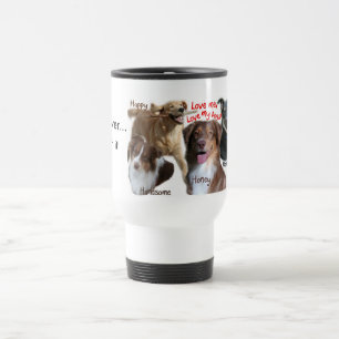 Coffee Mug-shots of Dogs, Dog Love... Travel Mug