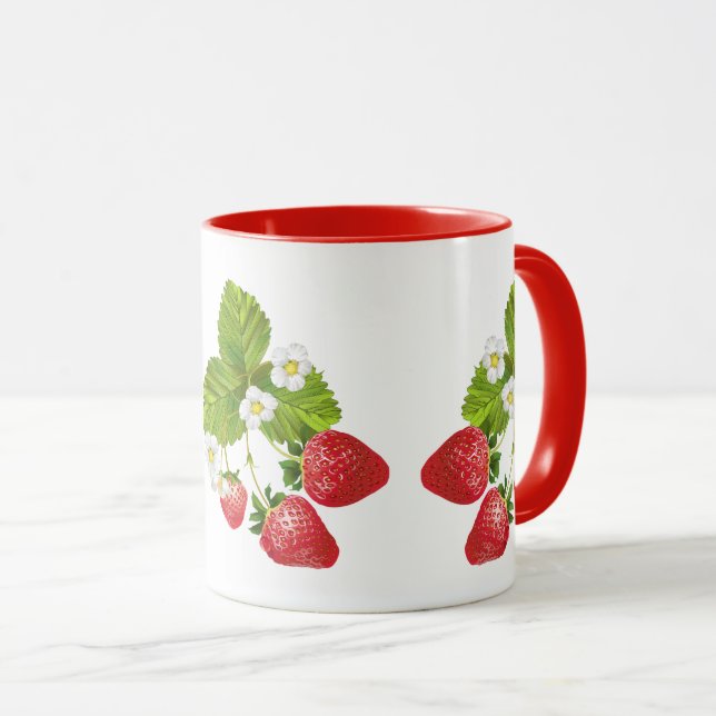 Coffee Mug-Strawberries Mug (Front Right)