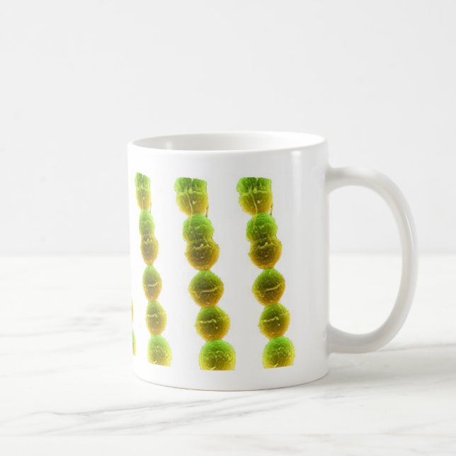 Coffee Mug - Streptococcus (green on white) (Right)