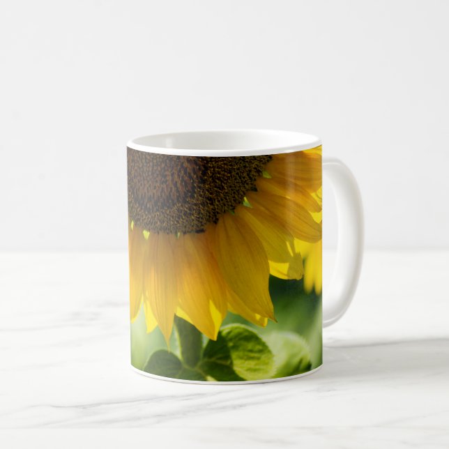 Coffee Mug - Sunflower In Bloom Photography (Front Right)