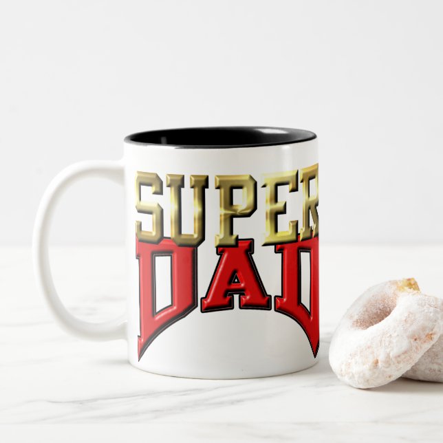 Coffee Mug - "SUPER DAD" (With Donut)