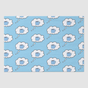 Coffee Mug Thought Bubbles Tissue Paper