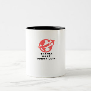 Coffee mug "Travel more, worry less"