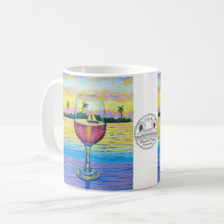 Coffee Mug, Wine Glass at Sunset Mug