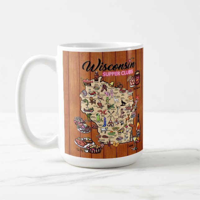 Coffee Mug - Wisconsin Supper Club Map (Left)