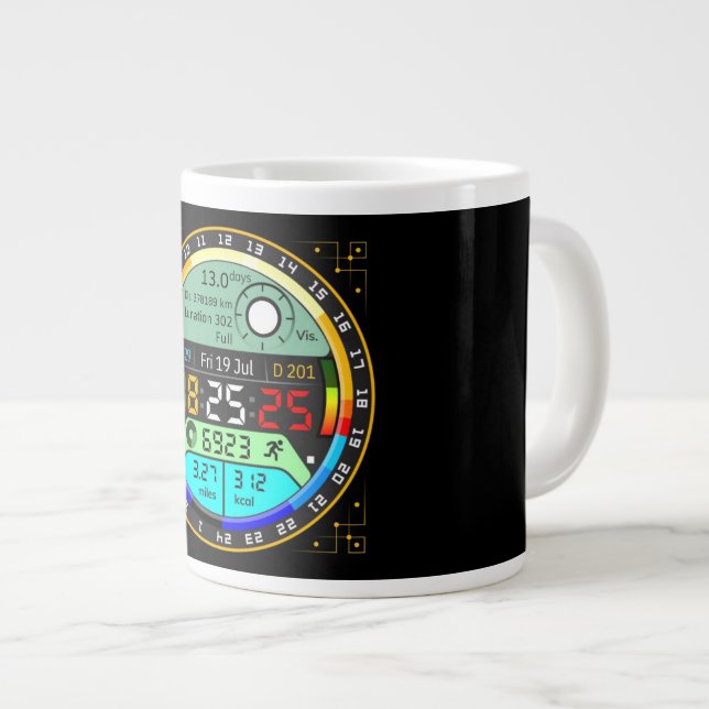 Coffee Mug with a Humorous Digital Design (Front Right)