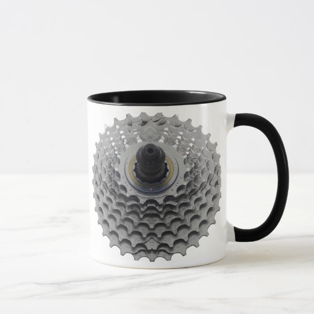 Coffee Mug with Bike Sprocket (Right)