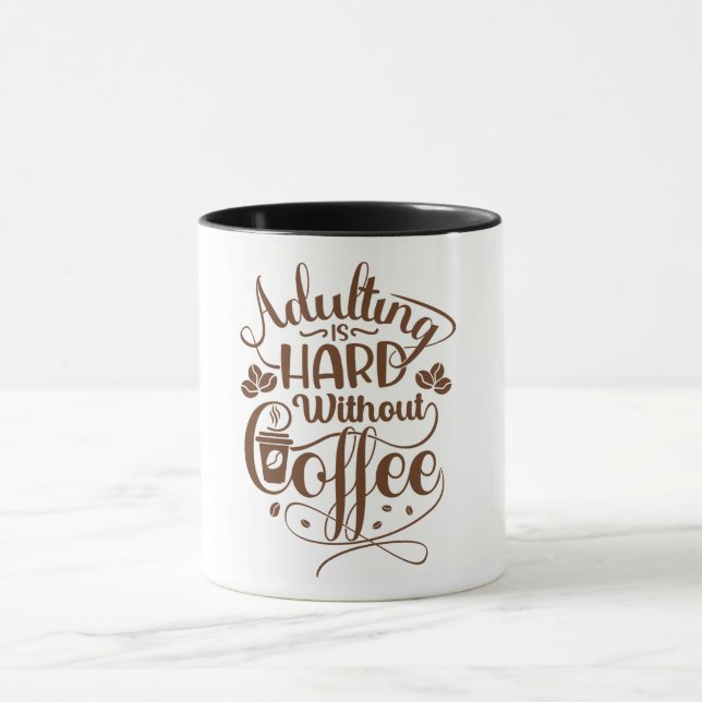 Coffee mug with brown design for your cool morning (Center)