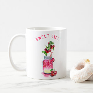Coffee Mug with Cherry Cocktail