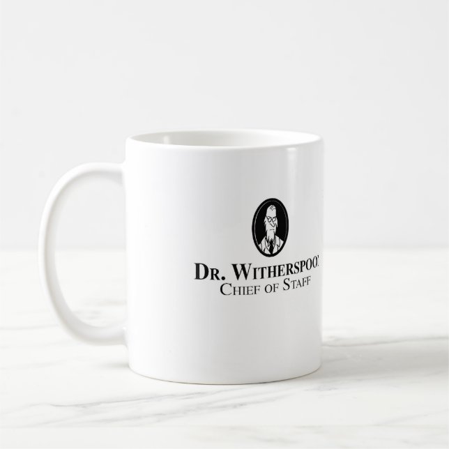 Coffee mug with "Dr. Witherspoon" logo (Left)