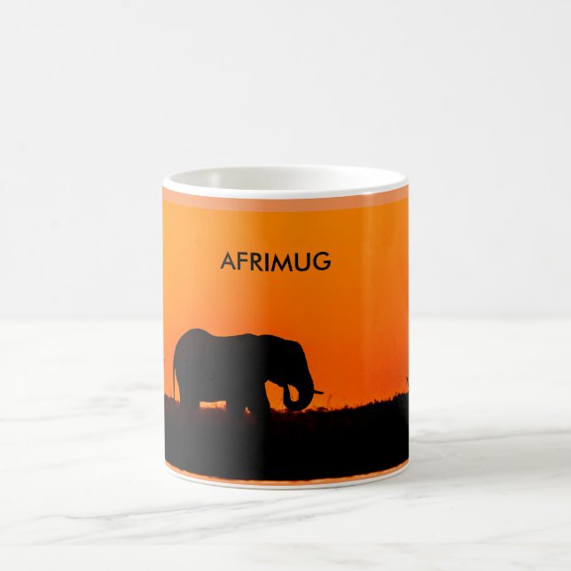 Coffee Mug with elephant silhouette (Center)