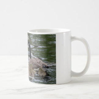 coffee mug with family of geese
