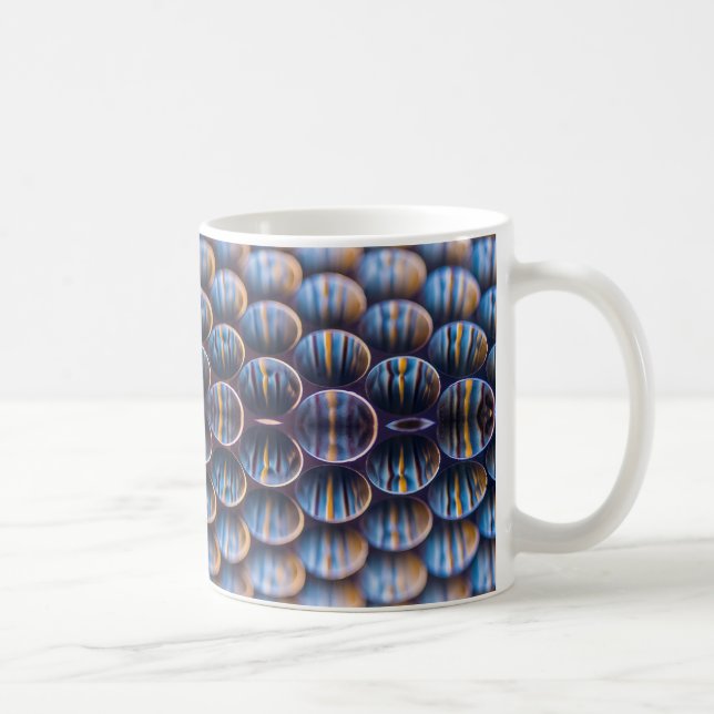 Coffee Mug with Futuristic Honeycomb Image (Right)