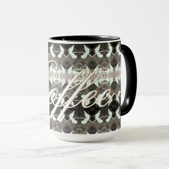 Coffee Mug With Gold Text (Front Right)