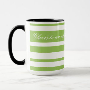 Coffee Mug With Green Stripes