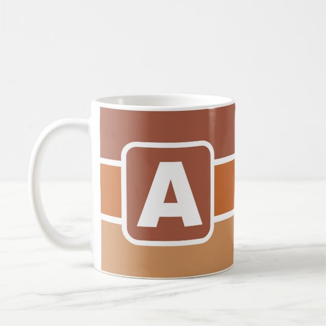 Coffee Mug with Letter A ( Your Name ) (Left)