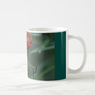 coffee mug with orange spotted lily