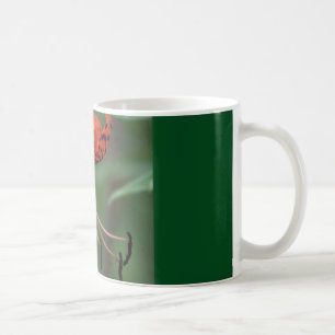 coffee mug with orange spotted lily