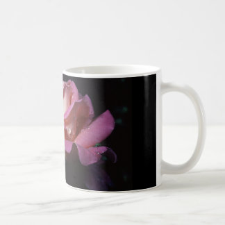 coffee mug with pink rose
