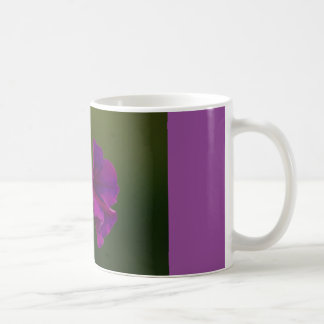 coffee mug with purple morning glory