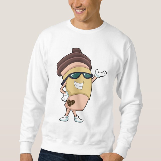 Coffee mug with Sunglasses Sweatshirt (Front)