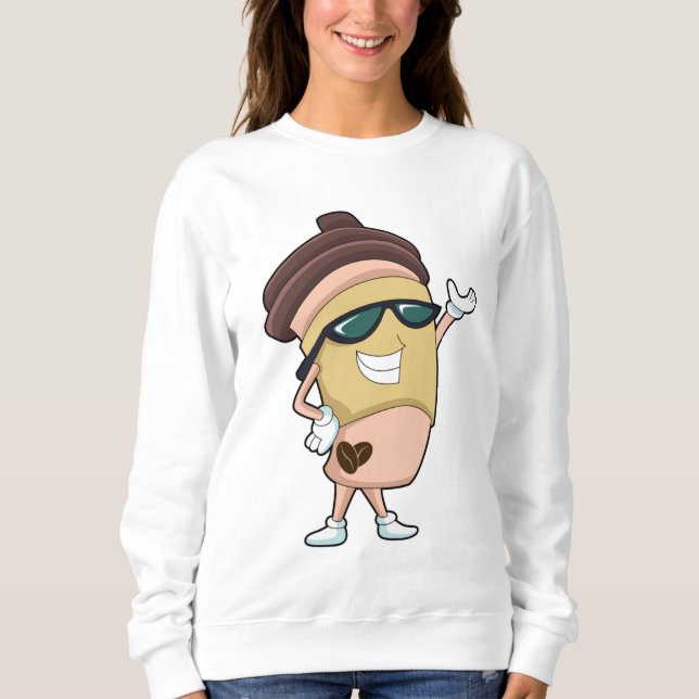 Coffee mug with Sunglasses Sweatshirt (Front)