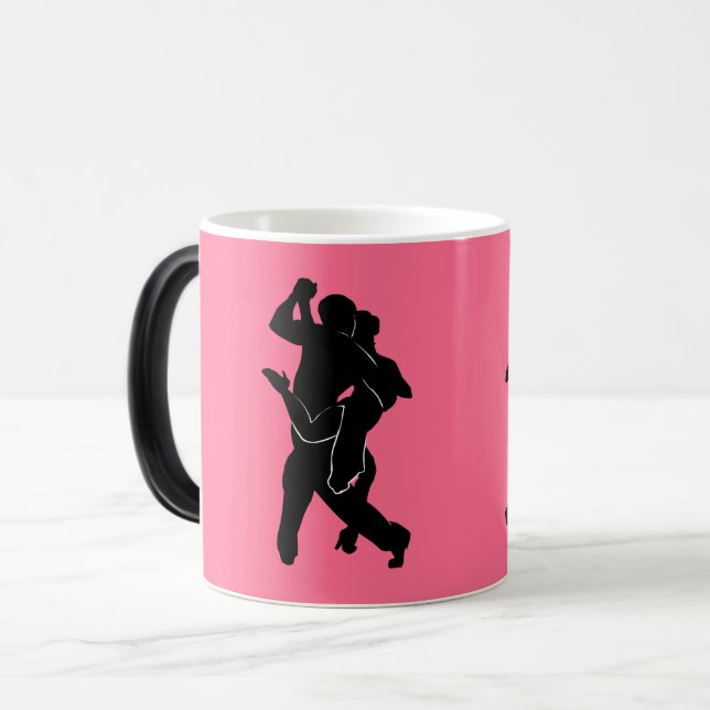 Coffee Mug with Tango Dancer - Custom Colours (Front Left)