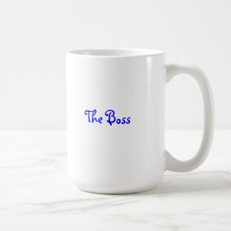 coffee mug with "The Boss" slogan