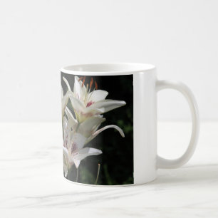 coffee mug with white lilies
