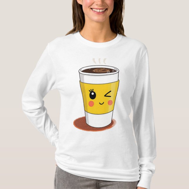 Coffee mug with winkle one eye T-Shirt (Front)