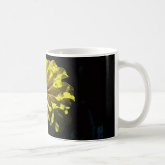 coffee mug with yellow flower