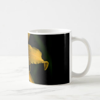 coffee mug with yellow lily