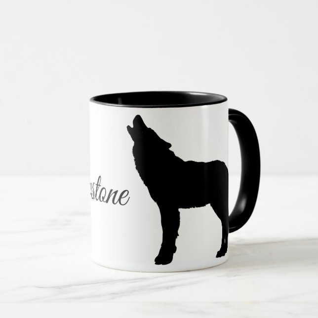 Coffee Mug-Yellowstone Wolf Mug (Front Right)