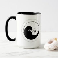 Coffee mug Yin Yang harmony peace doves