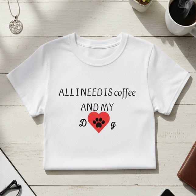 Coffee & My Dog Vibes T-Shirt (Creator Uploaded)