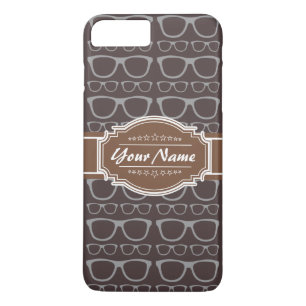 Coffee Nerd Hipster Glasses Personalised iPhone 8 Plus/7 Plus Case