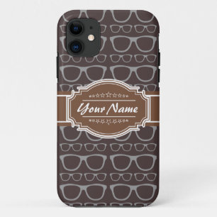 Coffee Nerd Hipster Glasses Personalised Case-Mate iPhone Case
