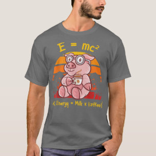 Coffee Nerd Math Formula Teacher Coffee Mug Pig Fa T-Shirt