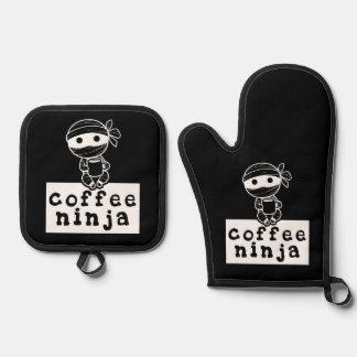 Coffee Ninja Oven Mitt & Pot Holder Set