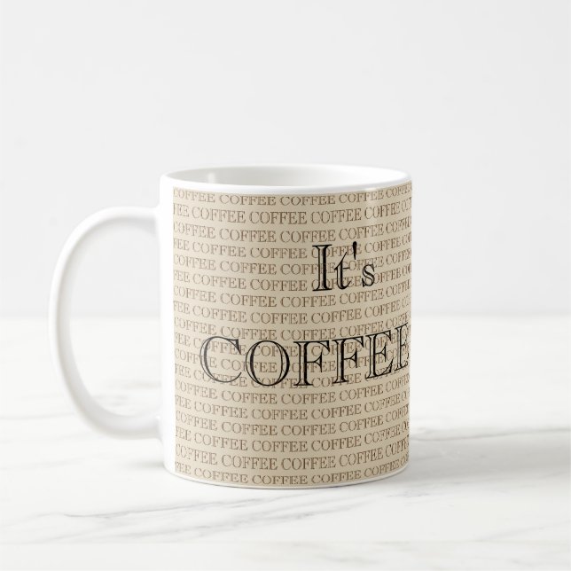Coffee O'clock Pattern Mug (Left)