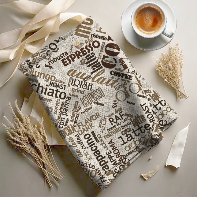 Coffee on Burlap Word Cloud Brown ID283 Fabric (Creator Uploaded)