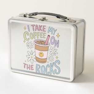 Coffee on the Rocks Metal Lunch Box