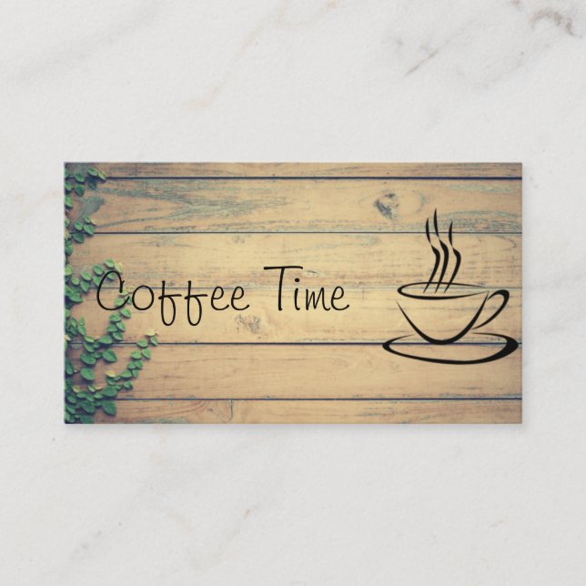 Coffee or tea shop business Card (Front)