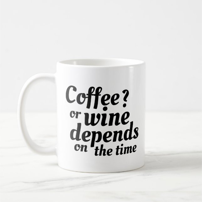 Coffee Or Wine Funny Mug (Left)